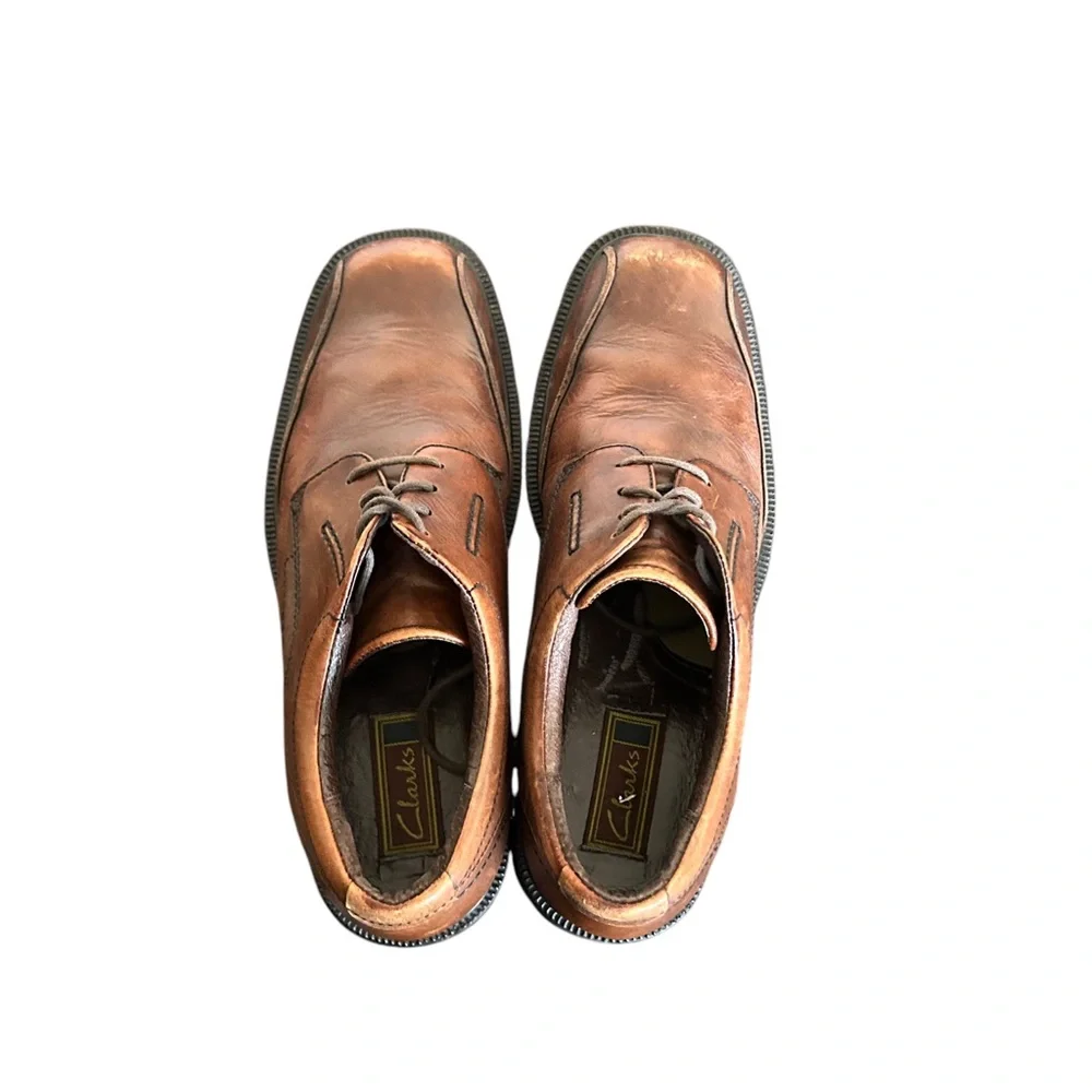 Clarks Active Air 73176 Mens Brown Leather Lace Oxfords Shoes Size 10 M